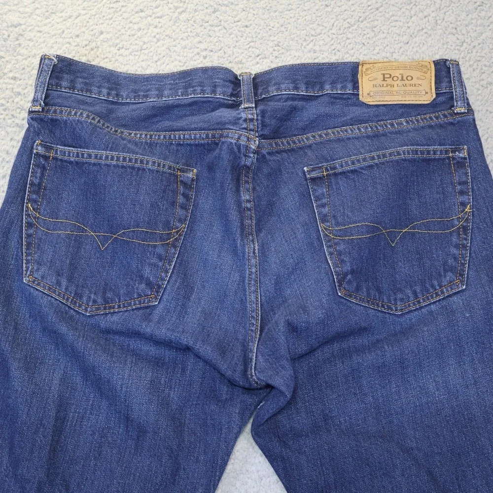 Polo Ralph Lauren Sullivan Slim Jeans Mens 34x34 Dark Wash Indigo‎ Denim Pants